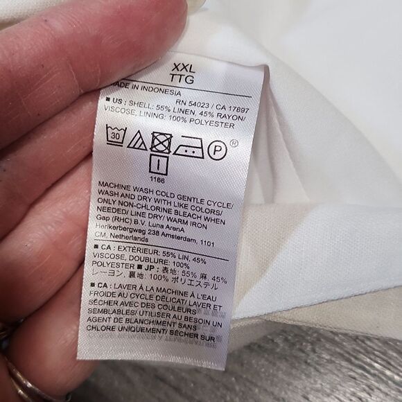 NWT Banana Republic White Linen Cropped Halter Top Vest - Picture 5 of 5